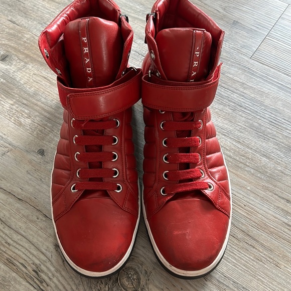 Prada Other - Prada.  Men’s red high tops.  Worn a handful of times.